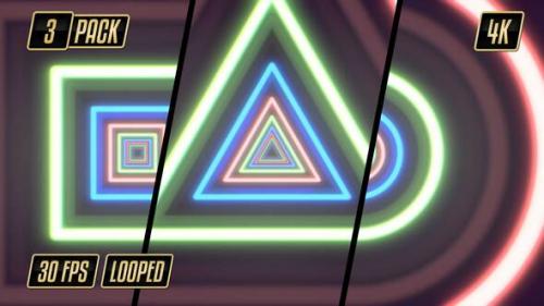 Videohive - VJ Neon Hypno Shapes - 28770288 - 28770288