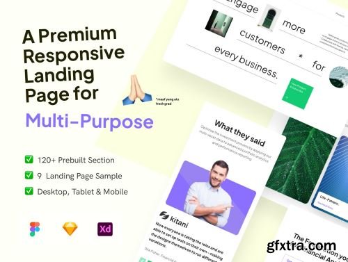 Nakia - Responsive Landing Page for Multi Purpose Ui8.net