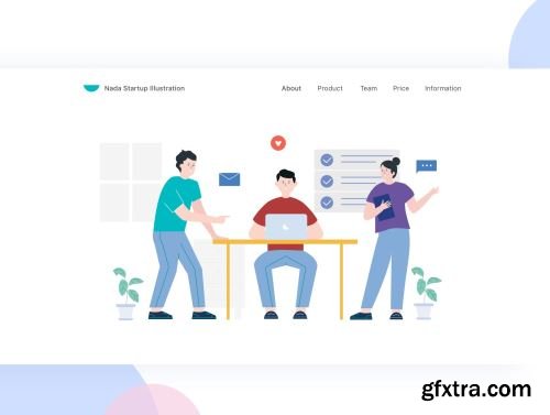 Nada - Startup & Team work Illustrations Ui8.net