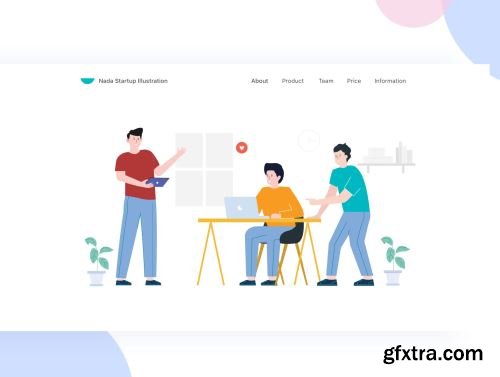 Nada - Startup & Team work Illustrations Ui8.net