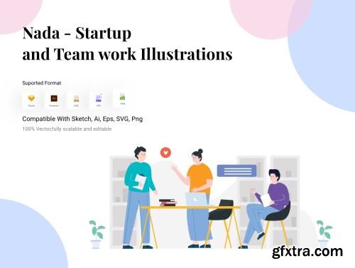 Nada - Startup & Team work Illustrations Ui8.net