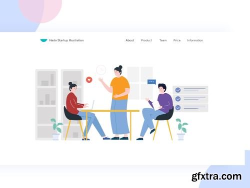 Nada - Startup & Team work Illustrations Ui8.net