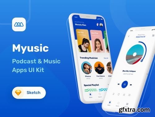 Myusic - Music &amp; Podcast UI Kit Ui8.net