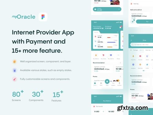 myOracle - Internet Provider App UI Kit Ui8.net