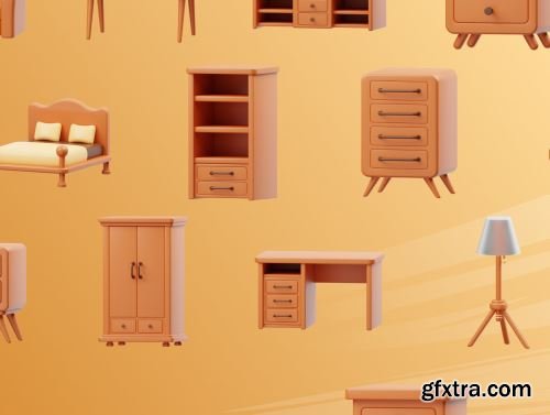 MYFURNITURE: 3D Furniture Icons Ui8.net