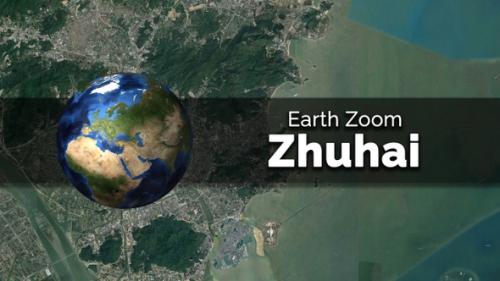 Videohive - Zhuhai (China) Earth Map Zoom to the City from Space - 48035642 - 48035642