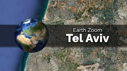 Videohive - Tel Aviv (Israel) Earth Map Zoom to the City from Space - 48035643 - 48035643