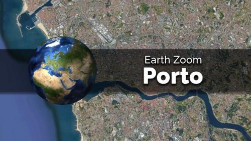 Videohive - Porto (Portugal) Earth Map Zoom to the City from Space - 48035644 - 48035644