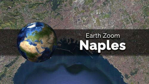 Videohive - Naples (Italy) Earth Map Zoom to the City from Space - 48035650 - 48035650