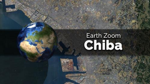 Videohive - Chiba (Japan) Earth Map Zoom to the City from Space - 48035663 - 48035663