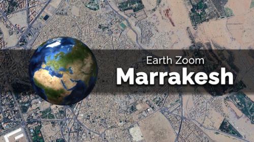 Videohive - Marrakesh (Morocco) Earth Map Zoom to the City from Space - 48035667 - 48035667