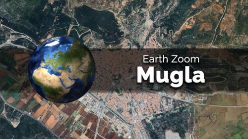 Videohive - Mugla (Turkey) Earth Map Zoom to the City from Space - 48035669 - 48035669