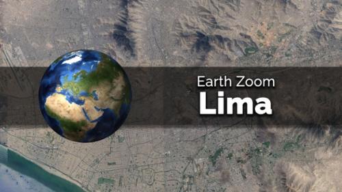 Videohive - Lima (Peru) Earth Map Zoom to the City from Space - 48035675 - 48035675