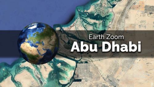 Videohive - Abu Dhabi (United Arab Emirates) Earth Map Zoom to the City from Space - 48035679 - 48035679