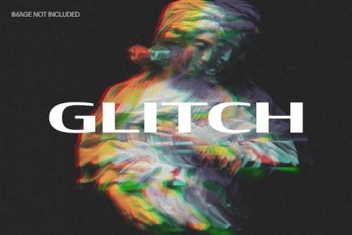 Premium PSD | Digital screen glitch photo effect Premium PSD