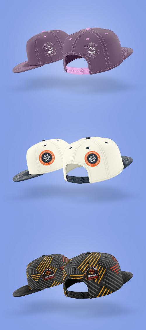 Caps Mockup with Plastic Snap Closure 650737579