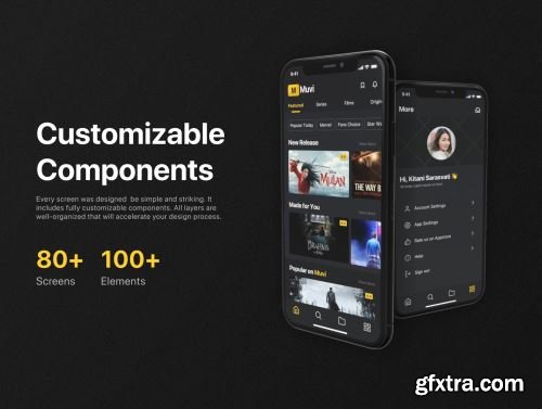 Muvi - Movie Streaming UI Kit Ui8.net