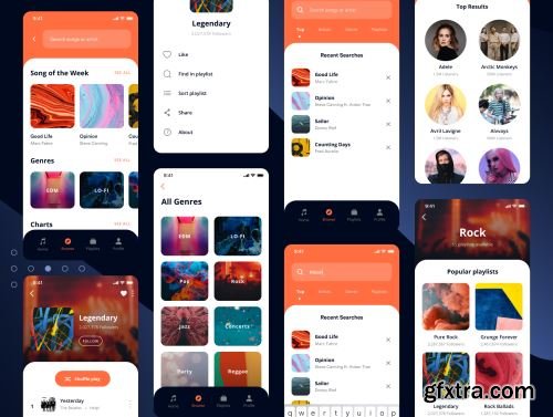 Musika - Music Player App UI Kit Ui8.net