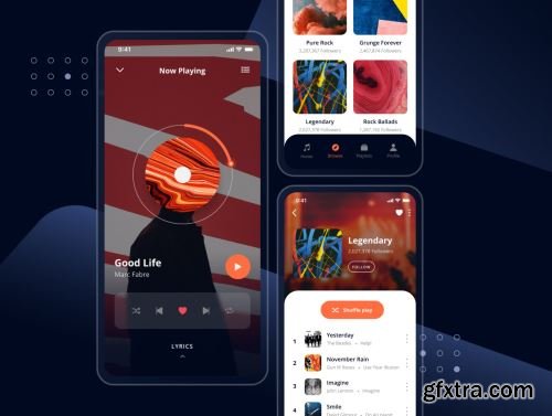 Musika - Music Player App UI Kit Ui8.net