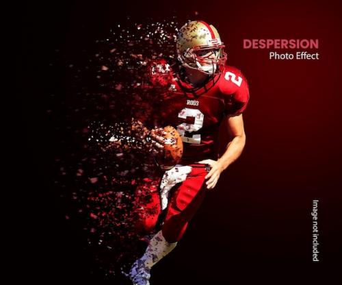 Premium PSD | Dispersion dynamic photo effect Premium PSD