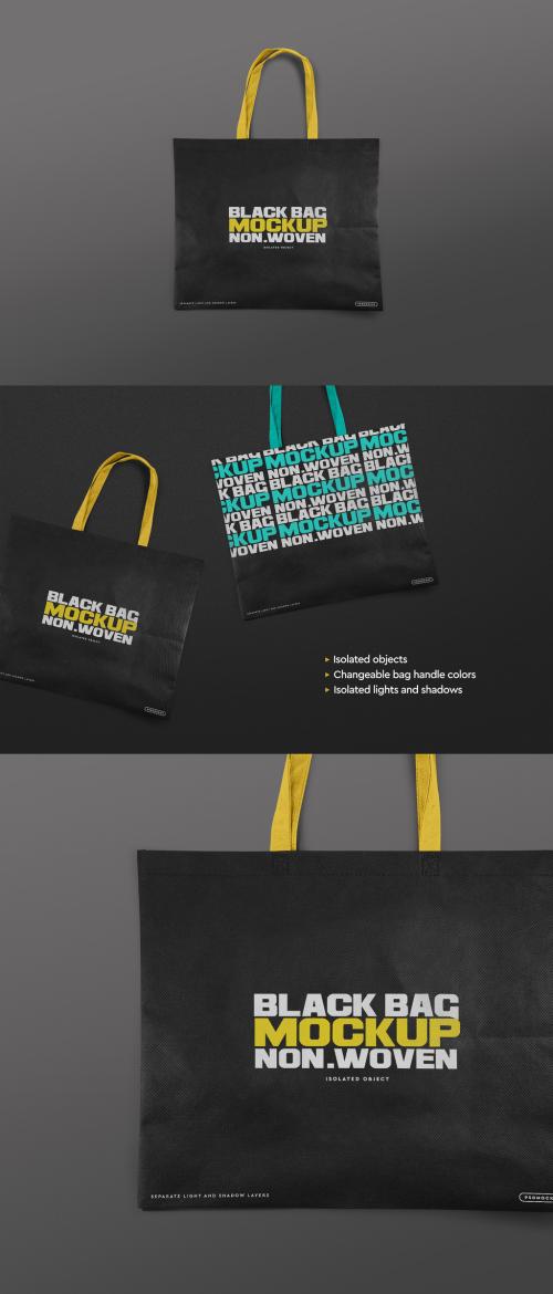 Non Woven Bag Mockup Black 650604907