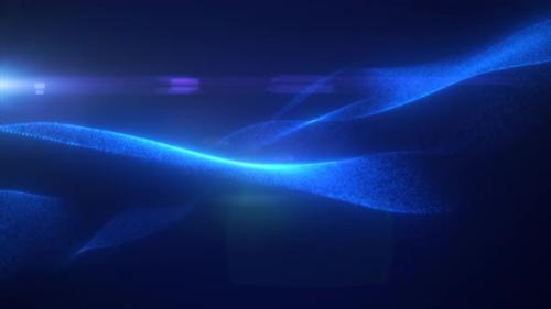 Videohive - Blue glowing magic waves from energy particles abstract background - 48039346 - 48039346