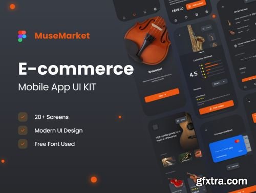 MuseMarket E-ccomerce Mobile App UI Kit Ui8.net