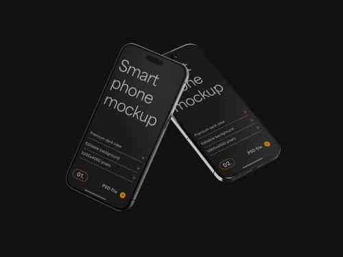 Dark Titanium Smartphone Mockup 649914482