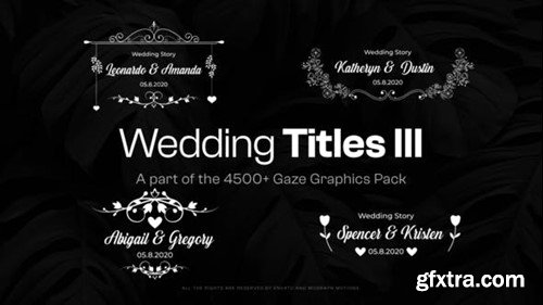 Videohive 20 Wedding Titles III 48108344