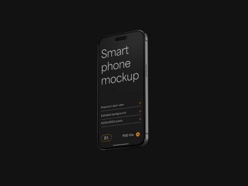 Dark Titanium Smartphone Mockup 649914426