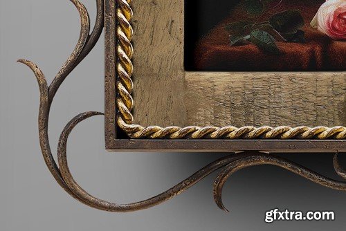 Frame Mockup 40 x 50 Rustic Metal Antique 42VMS8T