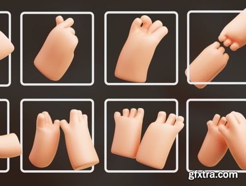 Cute 3D Hands Ui8.net