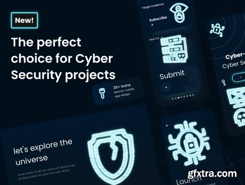 Cyber-Tec | Cyber Security 3D Icon Pack Ui8.net