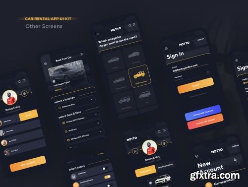 Motto Car Rental UI Kit Ui8.net