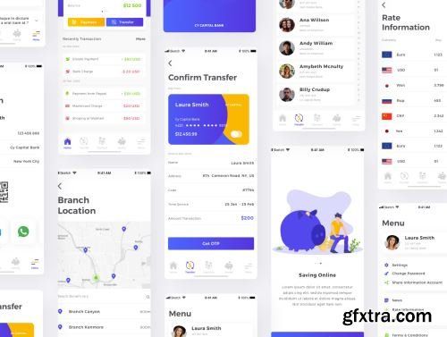 Cy Capital Bank App UI Kit Ui8.net