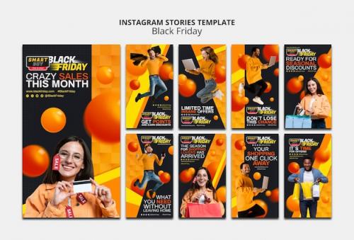 Premium PSD | Black friday sales instagram stories Premium PSD