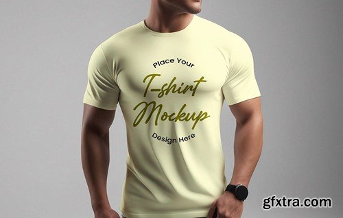 Men T-shirt Mockup PTEKMX3