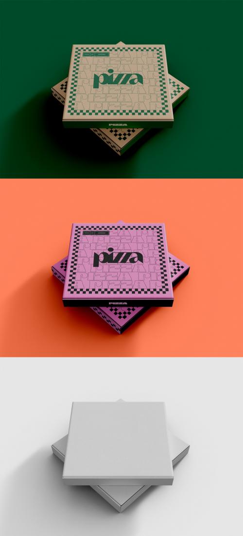 Stacked Pizza Boxes Mockup 647315530