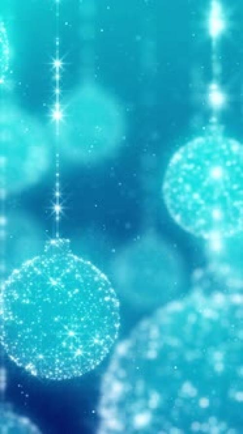 Videohive - Looping Vertical Christmas Ornaments Background - 48041935 - 48041935