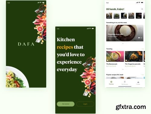 DAFA - Cooking and recipe UI Kit Ui8.net