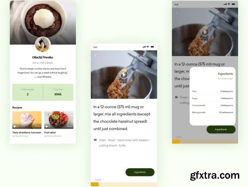 DAFA - Cooking and recipe UI Kit Ui8.net