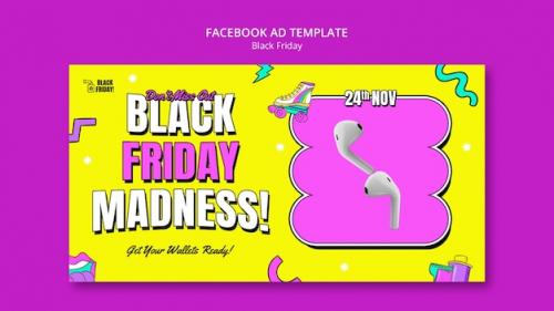 Premium PSD | Black friday facebook template Premium PSD