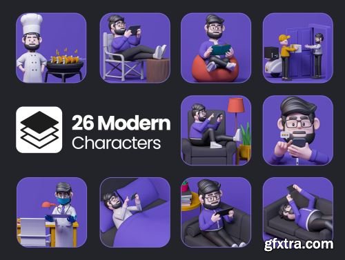 Moorgan 3d characters (v1.0) Ui8.net