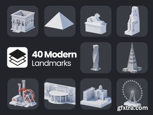 Moorgan 3d landmarks Pack (v1.0) Ui8.net