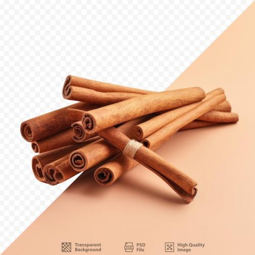 Premium PSD | Isolated cinnamon sticks on transparent background Premium PSD