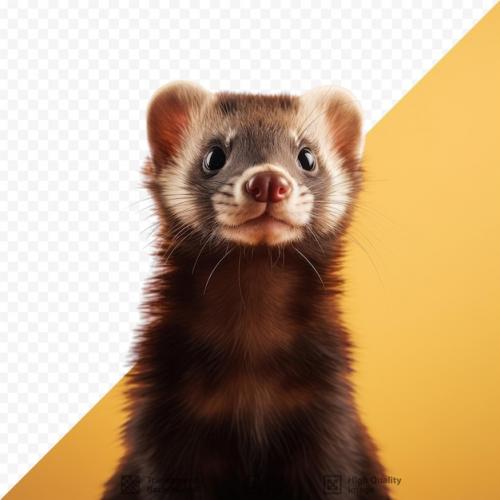 Premium PSD | Isolated ferret in transparent background Premium PSD