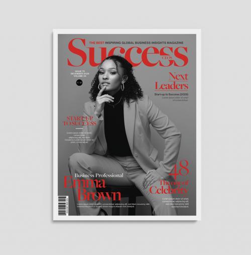 Business Magazine Cover Layout Success CEO 647115274