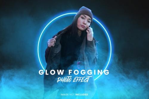 Premium PSD | Glow fogging photo effect psd Premium PSD