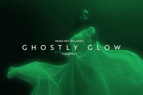 Premium PSD | Ghostly glowing psd photo effect Premium PSD