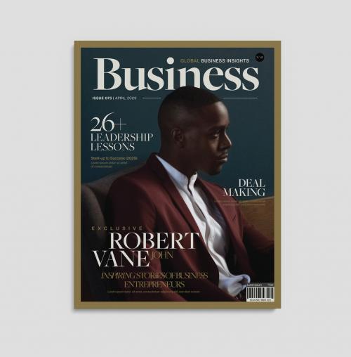 Business Magazine Cover Layout 647115224